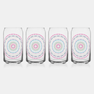 Vaso Con Forma De Lata mandala colorido