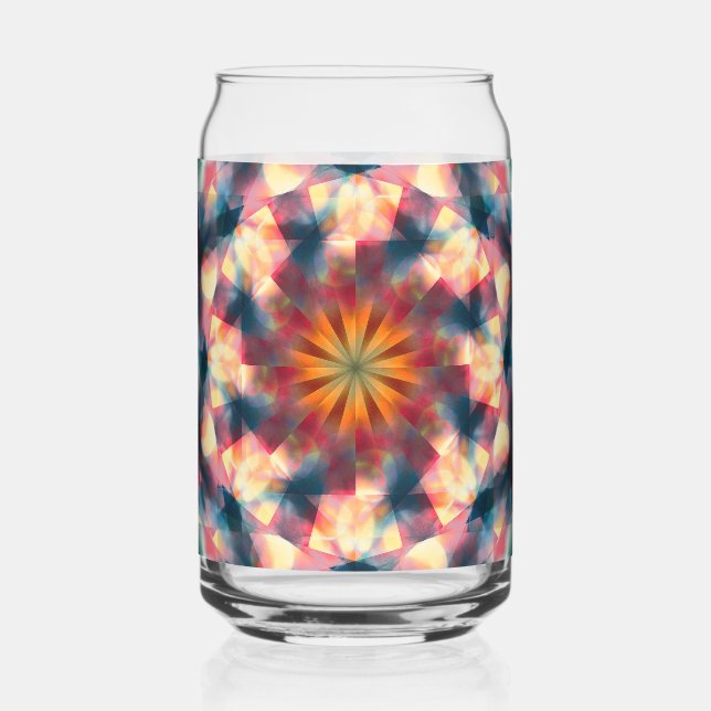 Vaso Con Forma De Lata Mandala psicodélica de Kaleidoscópico de Prisma (Anverso)