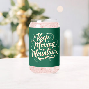 Vaso Con Forma De Lata Mantener el diseño motivacional de las montañas