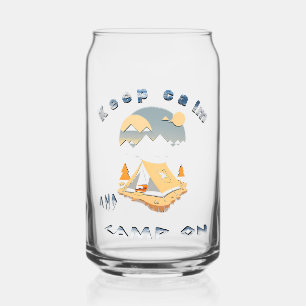 Vaso Con Forma De Lata Mantener la calma y acampar en un campamento de av