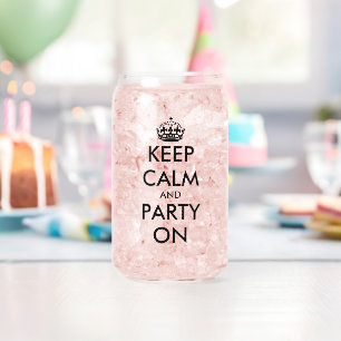 Vaso Con Forma De Lata Mantener la calma y el fiesta en los graciosos lat