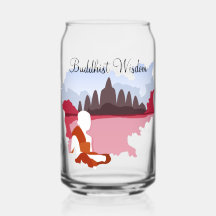 Mapa budista de sabiduría de Camboya con monjes