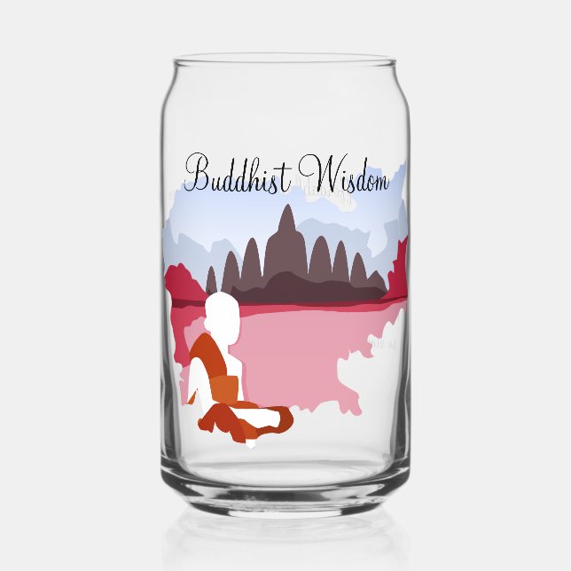 Vaso Con Forma De Lata Mapa budista de sabiduría de Camboya con monjes (Anverso)