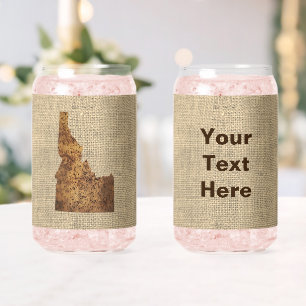 Vaso Con Forma De Lata Mapa de Idaho Spud