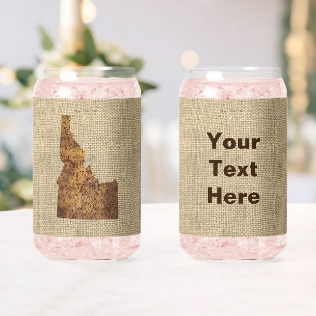 Vaso Con Forma De Lata Mapa de Idaho Spud (Insitu (Boda))