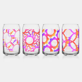 Vaso Con Forma De Lata Maravillosos Patrones Abstractos