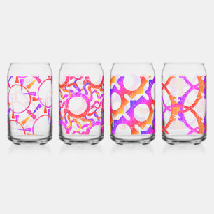 Vaso Con Forma De Lata Maravillosos Patrones Abstractos