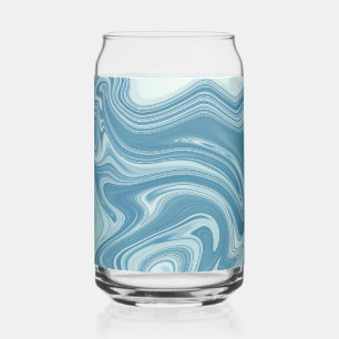 Vaso Con Forma De Lata Marble azul