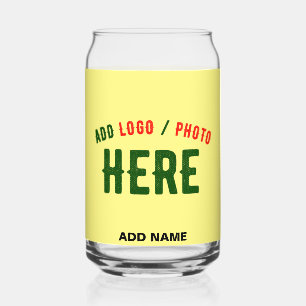 VASO CON FORMA DE LATA MARCA VERIFICADA AMARILLA PASTEL PERSONALIZADO MOD