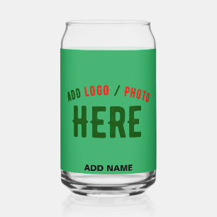 VASO CON FORMA DE LATA MARCA VERIFICADA DE EMERALD GREEN, PERSONALIZADO M