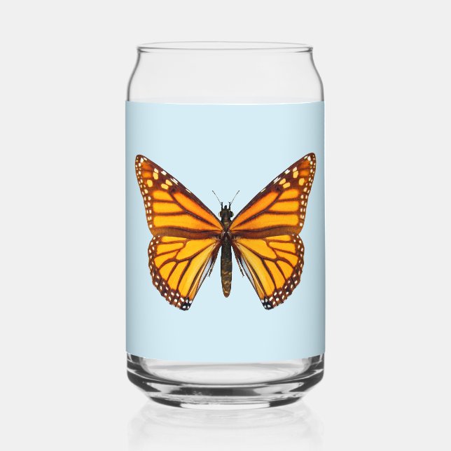 Vaso Con Forma De Lata Mariposa Monarca (Anverso)