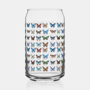 Vaso Con Forma De Lata Mariposas