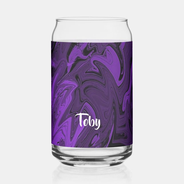 Vaso Con Forma De Lata Mármol morado y negro pulido (Anverso)