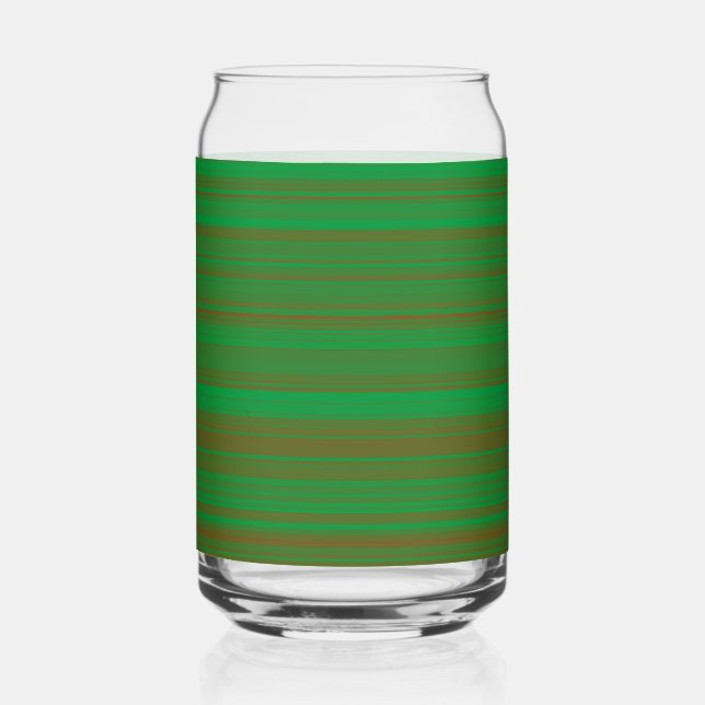 Vaso Con Forma De Lata Marrón verde rayado (Anverso)