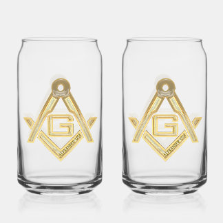 Vaso Con Forma De Lata Masonic Golden Rush