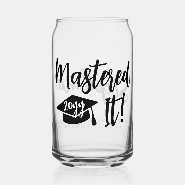 Vaso Con Forma De Lata Máster personalizado de graduación (Anverso)