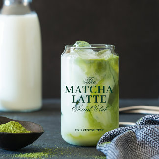 Vaso Con Forma De Lata Matcha Latte Lover Personalizado