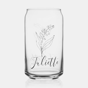 Vaso Con Forma De Lata Mayo personalizado Lily de la Flor de Nacimiento d