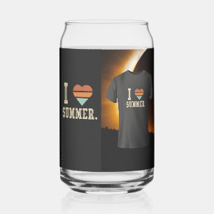 Vaso Con Forma De Lata Me encanta el verano impreso