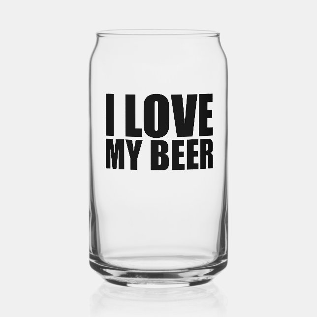 Vaso Con Forma De Lata Me encanta mi cerveza (Reverso )