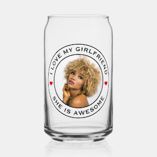 Vaso Con Forma De Lata Me encanta mi increíble corazón de fotos de novia