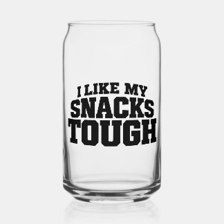 Vaso Con Forma De Lata Me gustan mis snacks duros divertido dicho de ceci