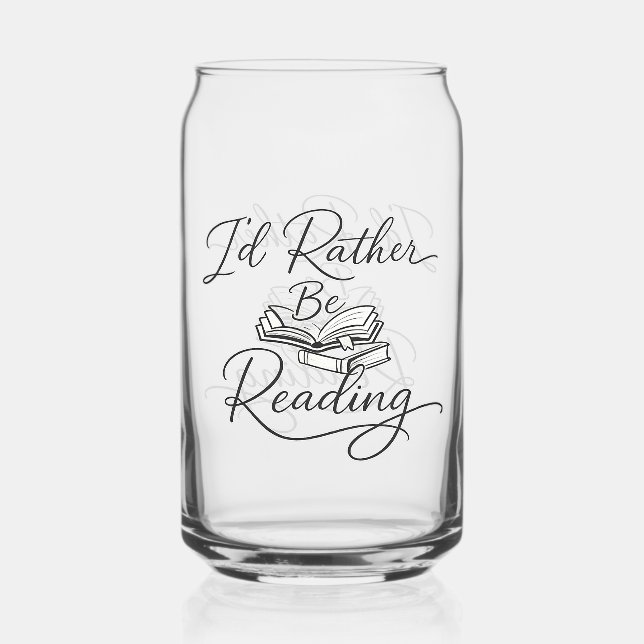 Vaso Con Forma De Lata Me gustaría estar leyendo (Anverso)