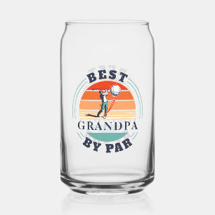 Vaso Con Forma De Lata Mejor Abuelo Por Personalizado De Par Retro Golfer