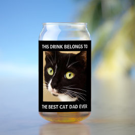 Vaso Con Forma De Lata Mejor foto de papá de gato negro