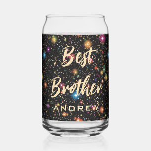 Vaso Con Forma De Lata Mejor Hermano, Cumpleaños Estrellas Brillantes