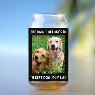 Vaso Con Forma De Lata Mejor Madre Perro Fotografía Negra
