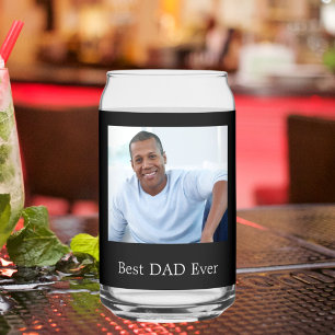Vaso Con Forma De Lata Mejor papá del mundo foto negro