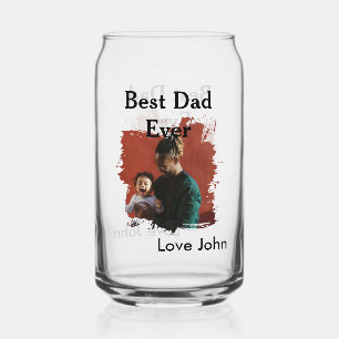 Vaso Con Forma De Lata Mejor papá del mundo regalo de padre foto nombre s