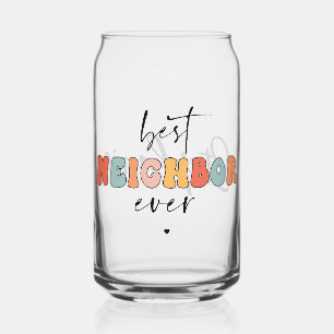 Vaso Con Forma De Lata Mejor Vecino Retro Personalizado Siempre Cuto
