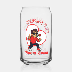 Vaso Con Forma De Lata Meme de San Valentín Skibidi Bidi Boom Boom - Dibu