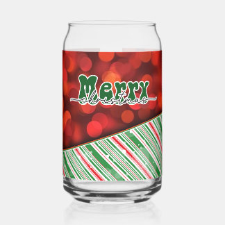 Vaso Con Forma De Lata Merry Christmas