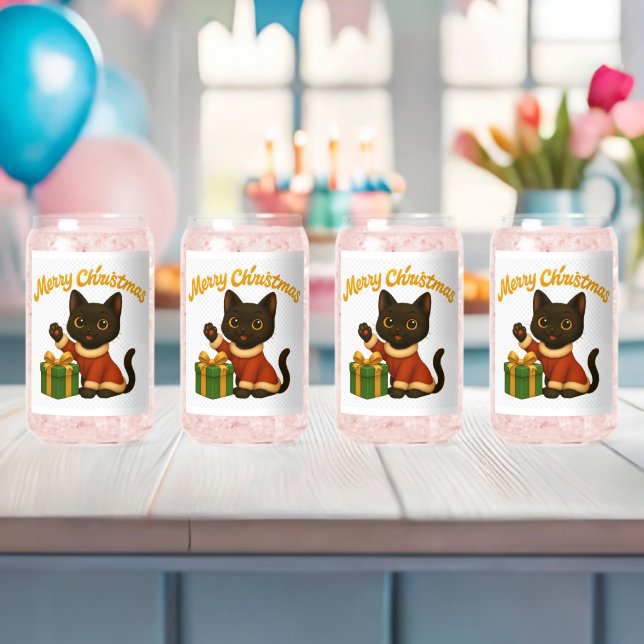 Vaso Con Forma De Lata Merry Christmas with Emi the Black Cat (Insitu (Baby Shower))