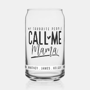 Vaso Con Forma De Lata Mi gente favorita me llama nombres personalizados