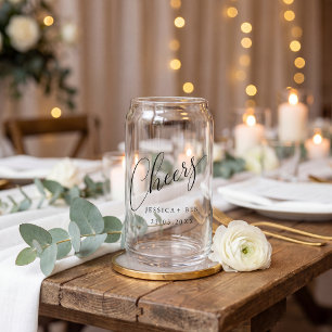 Vaso Con Forma De Lata Minimalista lata de boda personalizada con escritu