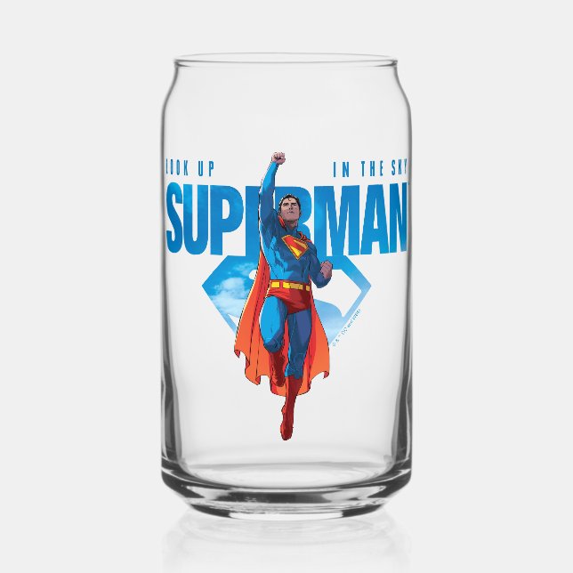 Vaso Con Forma De Lata Mira, es Superman (Anverso)