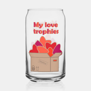 Vaso Con Forma De Lata Mis trofeos de amor en la caja llena de corazones