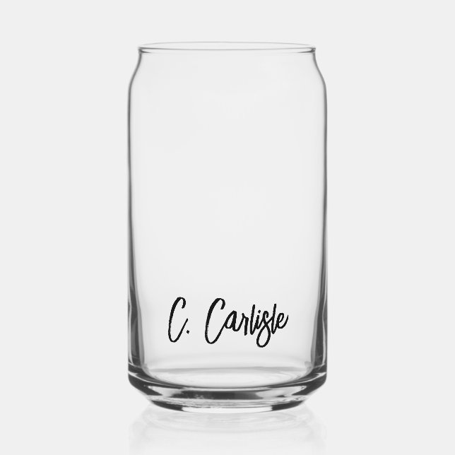 Vaso Con Forma De Lata Modern Elegant Handwritten Script Personalized (Anverso)