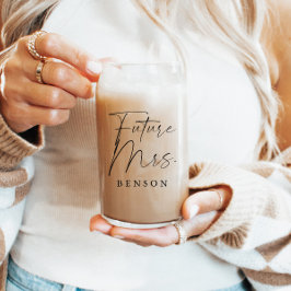 Vaso Con Forma De Lata Modern Script Personalizado Futuro Sra.