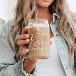 Vaso Con Forma De Lata Modern Script Personalizado Futuro Sra.