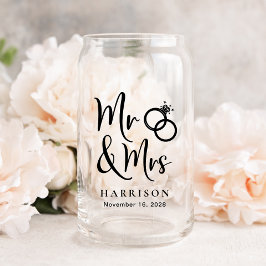 Vaso Con Forma De Lata Modern Sr. Sra. Boda