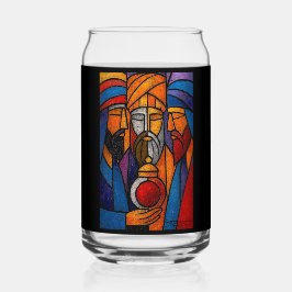 Vaso Con Forma De Lata Modern Stained Glass Three Wise Men