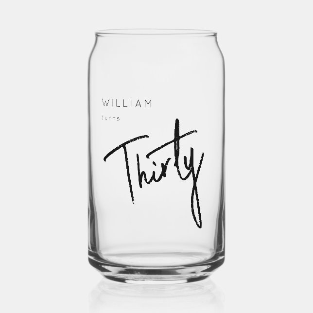 Vaso Con Forma De Lata Moderno 30.ª fiesta de 30 años (Anverso)