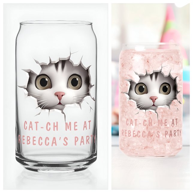 Vaso Con Forma De Lata Moderno Gracioso Personalizado inusual Gato Animal (Subido por el creador)