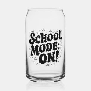 Vaso Con Forma De Lata Modo escolar: ¡ON! ,Tipografía de inspiración vint