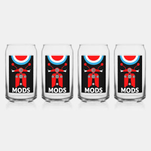 Vaso Con Forma De Lata Mods y Rockers británicos inspirados en vintage